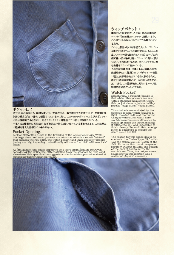 服ヲ掘ルvol.5　Work Jacket ＆ Pants
